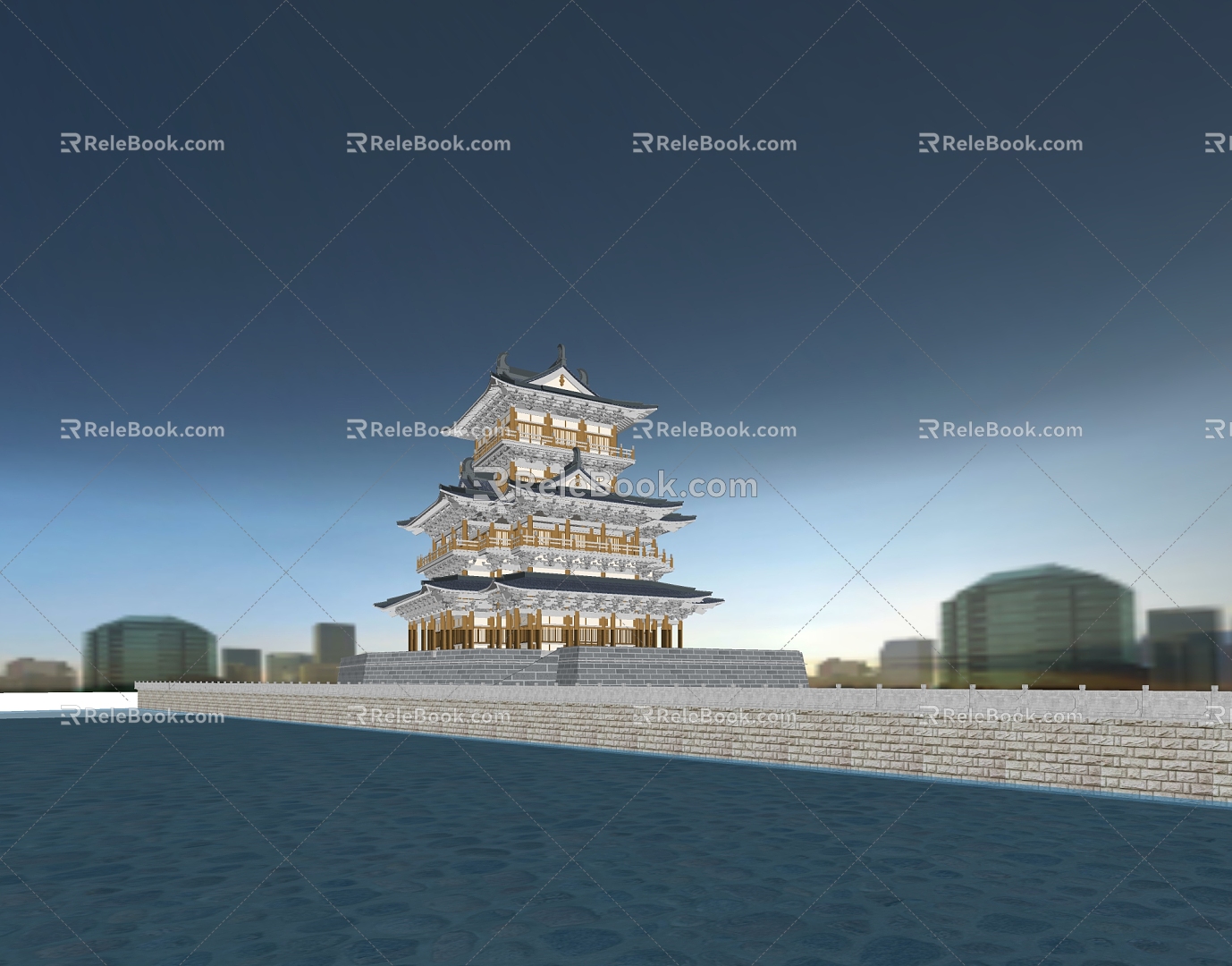 Chinese Tower Loft 3d model