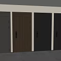 Modern Security Doors With Various Designs And Multiple Colors For Home Safety 3d model