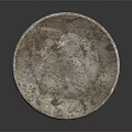 Vintage Stone Pedestal Dish With Round Shallow Bowl And Textured Surface