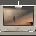 Projection Monitoring System With Outdoor Scene Display On Large Projection Screen