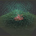 Floating Offshore Drilling Platform in Blue Sea With Industrial Structures and Distant Vessels