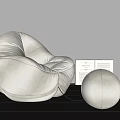 Modern Lazy Sofa Single Sofa 3d model