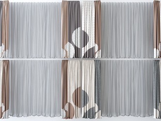 Modern Curtains 3d model