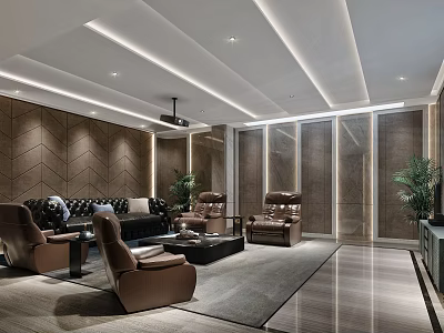 modern video room 3d model
