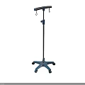 Sturdy Mobile Medical IV Stand Equipment With Adjustable Hooks And Wheels