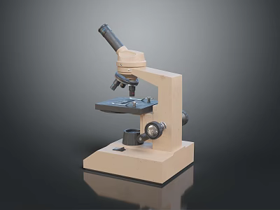 Functional Household Microscope With Clear Optics Stable Base And Adjustable Stage 3d model