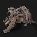 Mythical Flying Dragon With Large Leathery Wings Sharp Claws And Scaly Body 3D Rendered Model