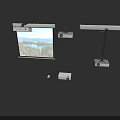 Projection Monitoring System With Projector Camera Screen And Adjustable Stand