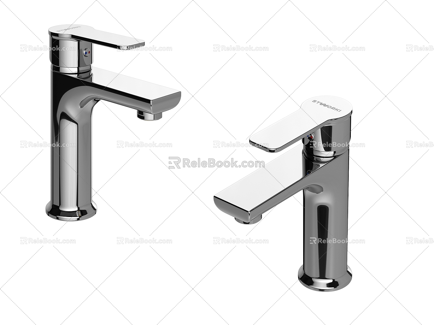 Modern minimalist faucet faucet kitchen faucet stainless steel 3d model