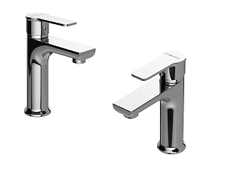 Modern minimalist faucet kitchen faucet stainless steel 3d model