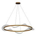 Elegant Modern Circular Chandelier With Transparent Curved Elements And Metal Frame 3d model