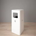 Public Facilities Modern Trash Bins With Various Design Styles And Materials 3d model