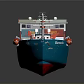 Modern Container Ship With Colorful Cargo Containers And Blue Hull For Maritime Transport