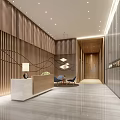 modern lobby elevator lobby 3d model