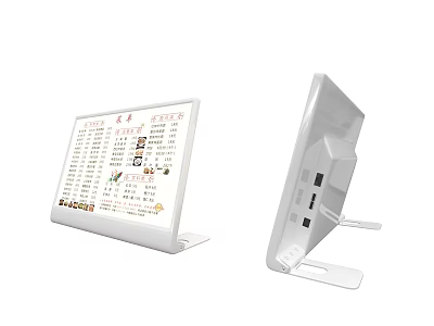 Commercial Digital Menu Board With High Resolution Display For Restaurant Business Use 3d model
