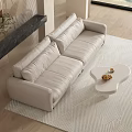 modern double sofa 3d model