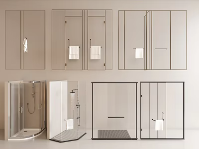 Shower Sauna Enclosures In Modern Designs With Glass Doors Frameless Styles And Corner Models 3d model