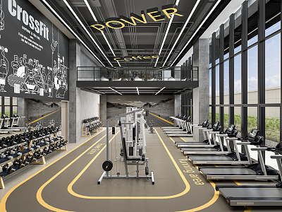 INDUSTRIAL LOFT GYM model