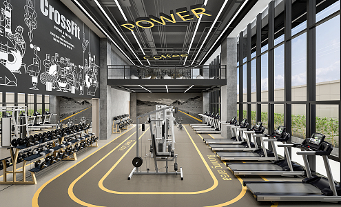 INDUSTRIAL LOFT GYM 3d model