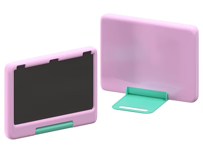 Pink Green Foldable Phone Stand Holder For Mobile Devices With Stable Support 3d model