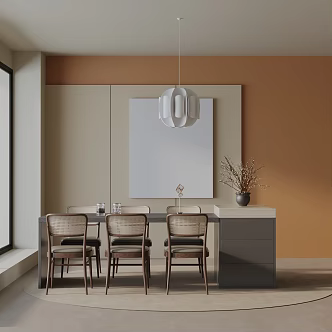 Modern dining table 3d model