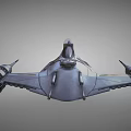 Futuristic Fighter Jet With Twin Engines And Streamlined Sci Fi Design 3D Render 3d model