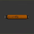 Large Orange Industrial Tank Car on Railroad Track for Freight Transport