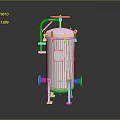Industrial Stainless Steel Filter With Inlet Outlet Pipes And Support Legs