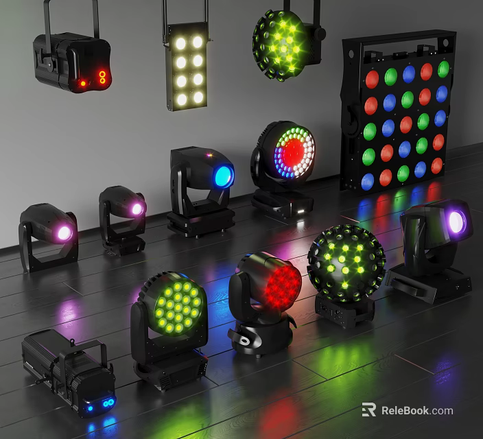 Colorful LED Downlights And Spotlights With Modern Design For Home Lighting 3d model 