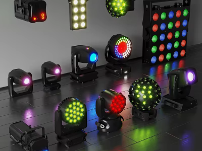 Colorful LED Downlights And Spotlights With Modern Design For Home Lighting 3d model