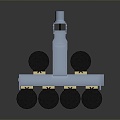 Turret gun barrel machine gun turntable sci-fi tower defense game tower defense sci-fi turret game turret 3d model