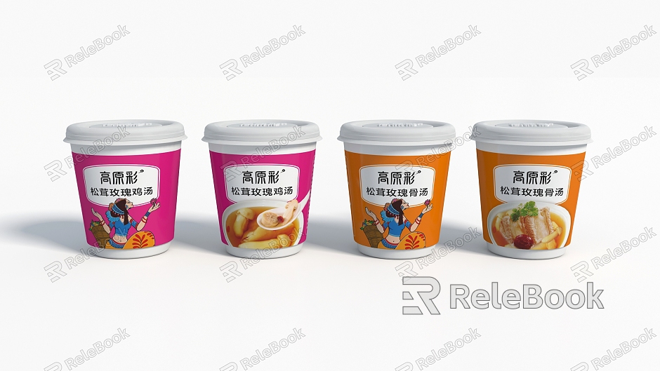 Modern Instant Soup Cup Instant Soup Cup Packaging model