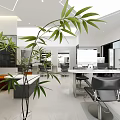 Modern Warm Pastel Beauty Nail Salon Interior Design With Practical Workstations And Clear Product