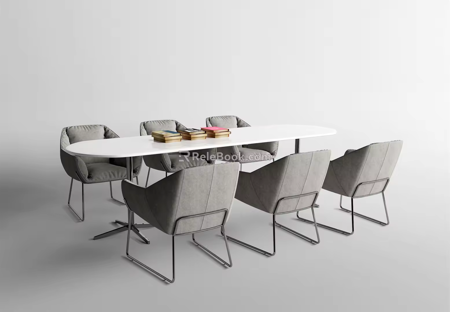 Modern Table and Chair Combination Leisure Negotiation Table 3d model