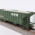 Green NHN 326 Freight Car Standing On Railway Track Details