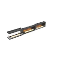 Modern Wall Mounted Fireplace With Glass Front Black Frame And Realistic Flame