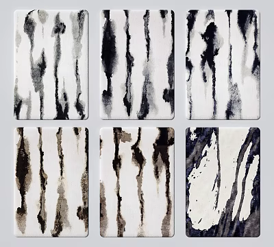 Modern Square Carpet Carpet Fabric Carpet Pattern Carpet 3d model