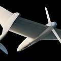 Fighter Jet 3D Model With Aerodynamic Wings And Multiple Propellers Design 3d model