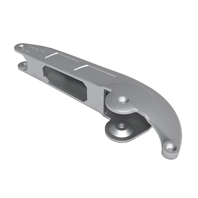 Metal Mechanical Bracket Part With Structural Holes And Curved Design 3d model