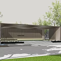 Modern Gate 3d model