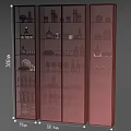Modern Glassware Display Cabinet Interior With Various Wine Glasses Vases And Plates