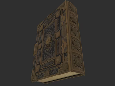 Antique Book With Ornate Cover Intricate Patterns Gold Accents And Artistic Design 3d model