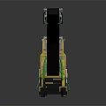 Yellow Construction Vehicle Paver With Green Hoses Tracked Chassis And Cab