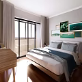 Hotel Room Interior With Modern Sofa Coffee Table Wooden Flooring And Windows