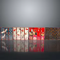 ground screen bed screen comb head screen light screen like jade screen carved screen glass screen 3d model