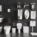 Different Types Of Modern Toilet And Bathroom Fixtures On
