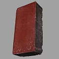 Durable Building Exterior Wall Using Red And Black Brick For Construction 3d model