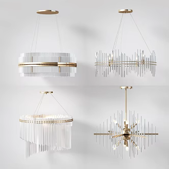 metal chandelier round chandelier branch chandelier 3d model