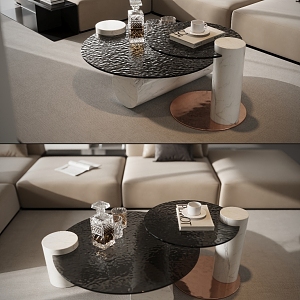 Coffee Table Art Glass 3d model