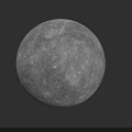 Detailed Moon Surface With Craters In Cosmic Space Exploration Mission